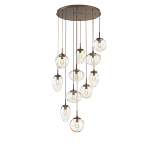 Hammerton Studio - CHB0065-11-BB-A-C01-E2 - 11 Light Pendant - Cosmos - Burnished Bronze