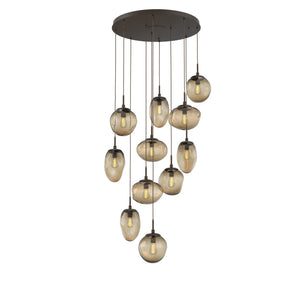 Hammerton Studio - CHB0065-11-FB-B-C01-E2 - 11 Light Pendant - Cosmos - Flat Bronze