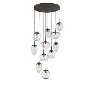 Hammerton Studio - CHB0065-11-FB-C-C01-E2 - 11 Light Pendant - Cosmos - Flat Bronze