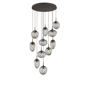 Hammerton Studio - CHB0065-11-FB-S-C01-E2 - 11 Light Pendant - Cosmos - Flat Bronze