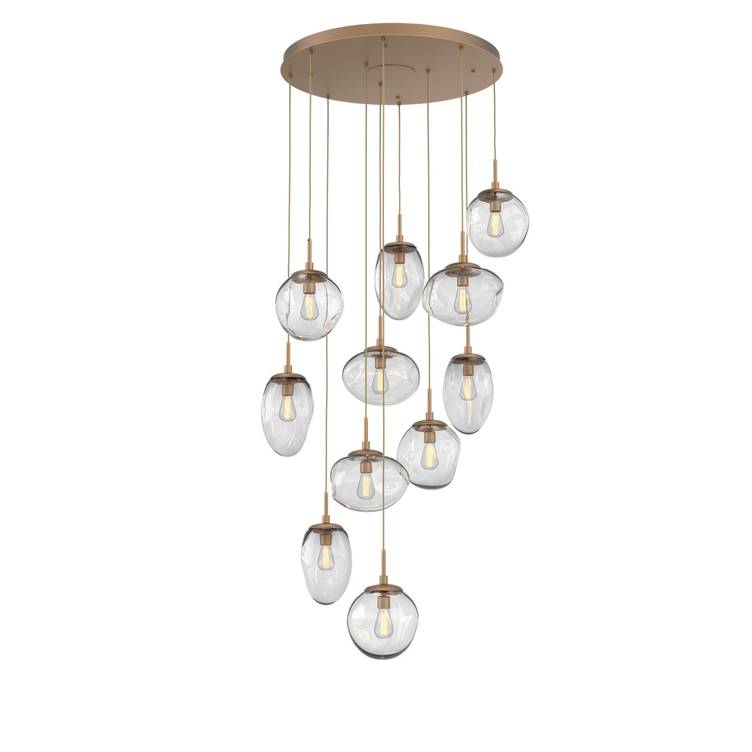 Hammerton Studio - CHB0065-11-NB-C-C01-E2 - 11 Light Pendant - Cosmos - Novel Brass