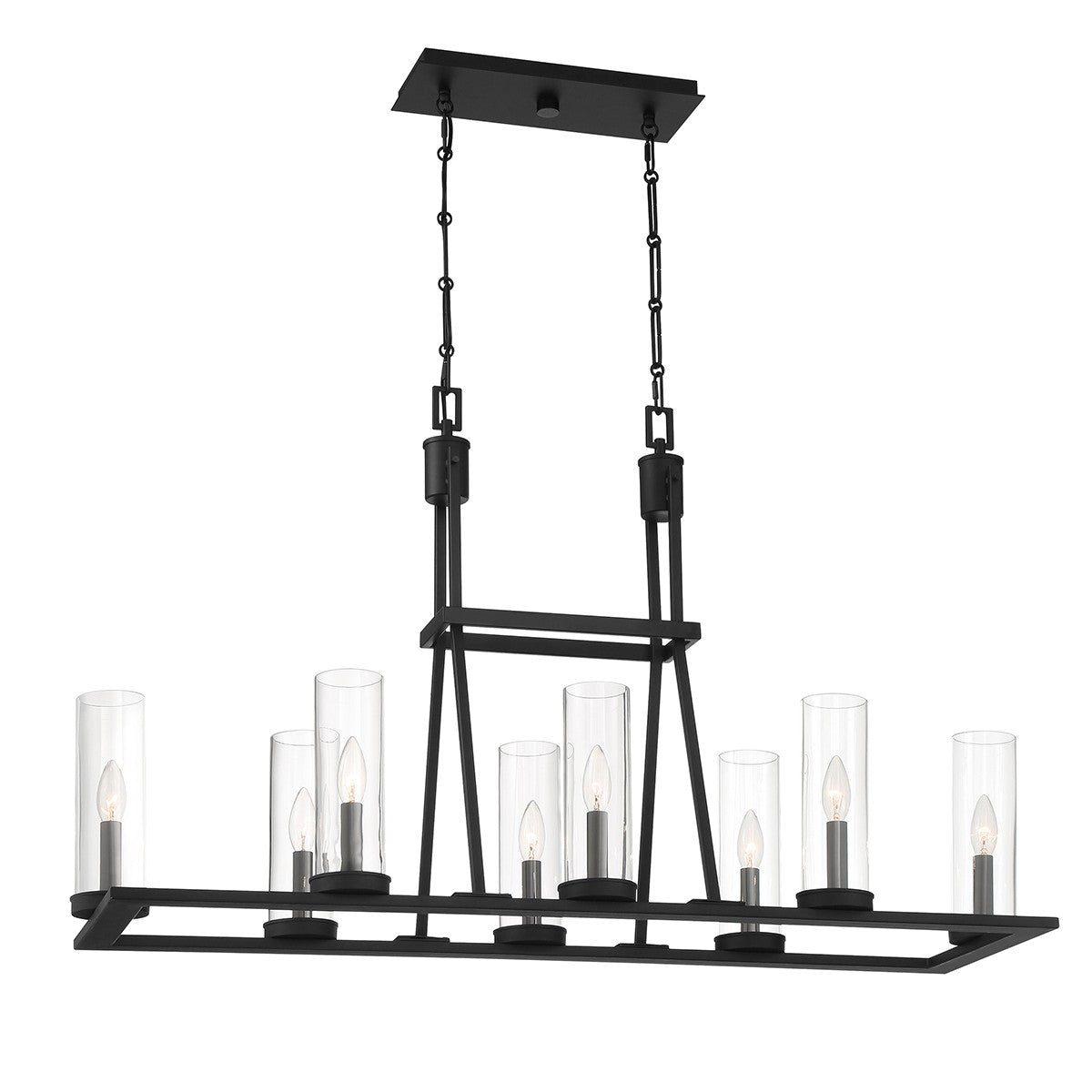 Eurofase - 38222-016 - Eight Light Island Chandelier - Nerito - Matte Black