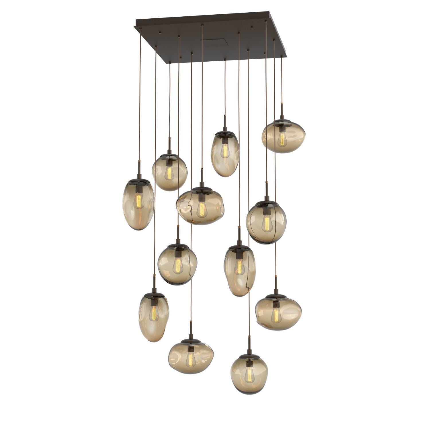 Hammerton Studio - CHB0065-12-FB-B-C01-E2 - 12 Light Pendant - Cosmos - Flat Bronze