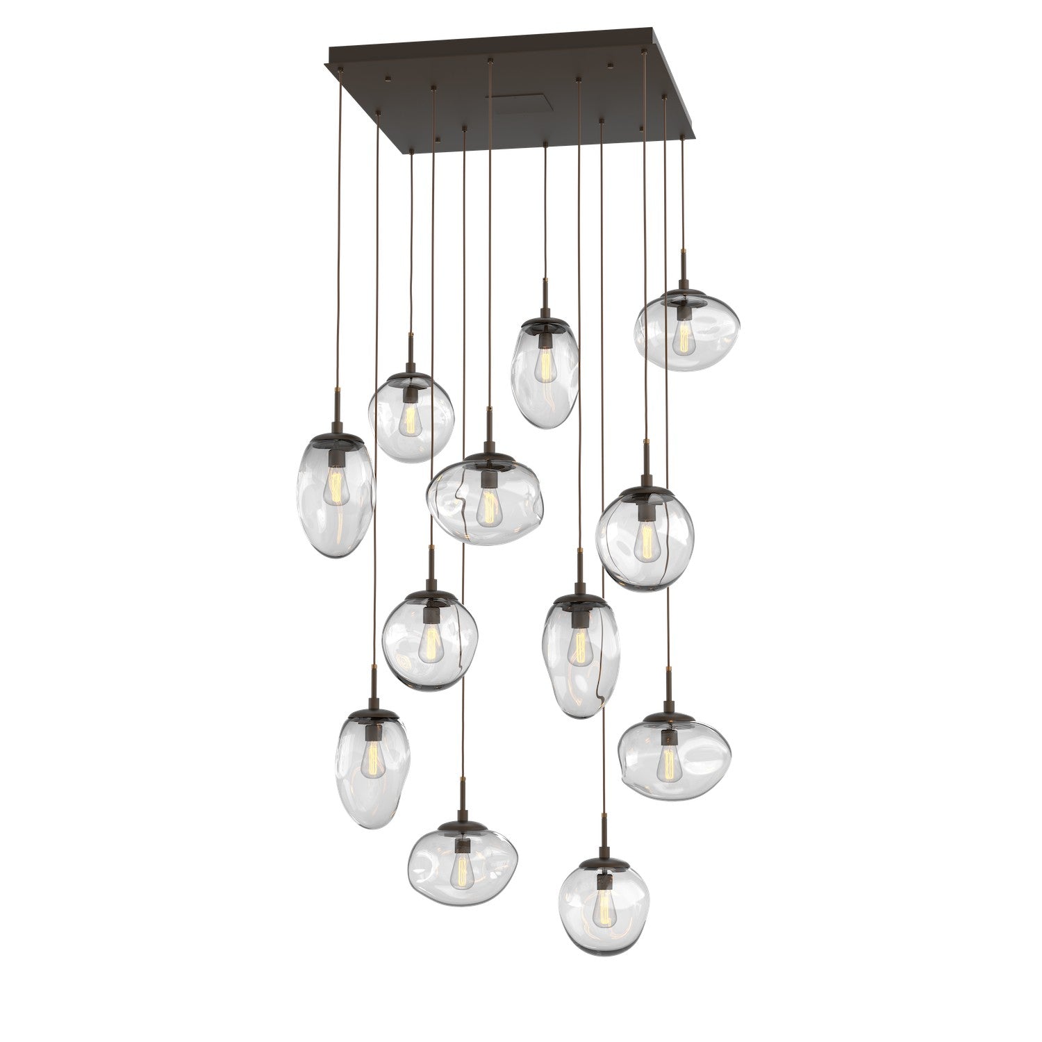 Hammerton Studio - CHB0065-12-FB-C-C01-E2 - 12 Light Pendant - Cosmos - Flat Bronze