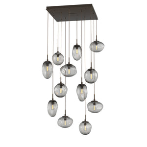 Hammerton Studio - CHB0065-12-FB-S-C01-E2 - 12 Light Pendant - Cosmos - Flat Bronze