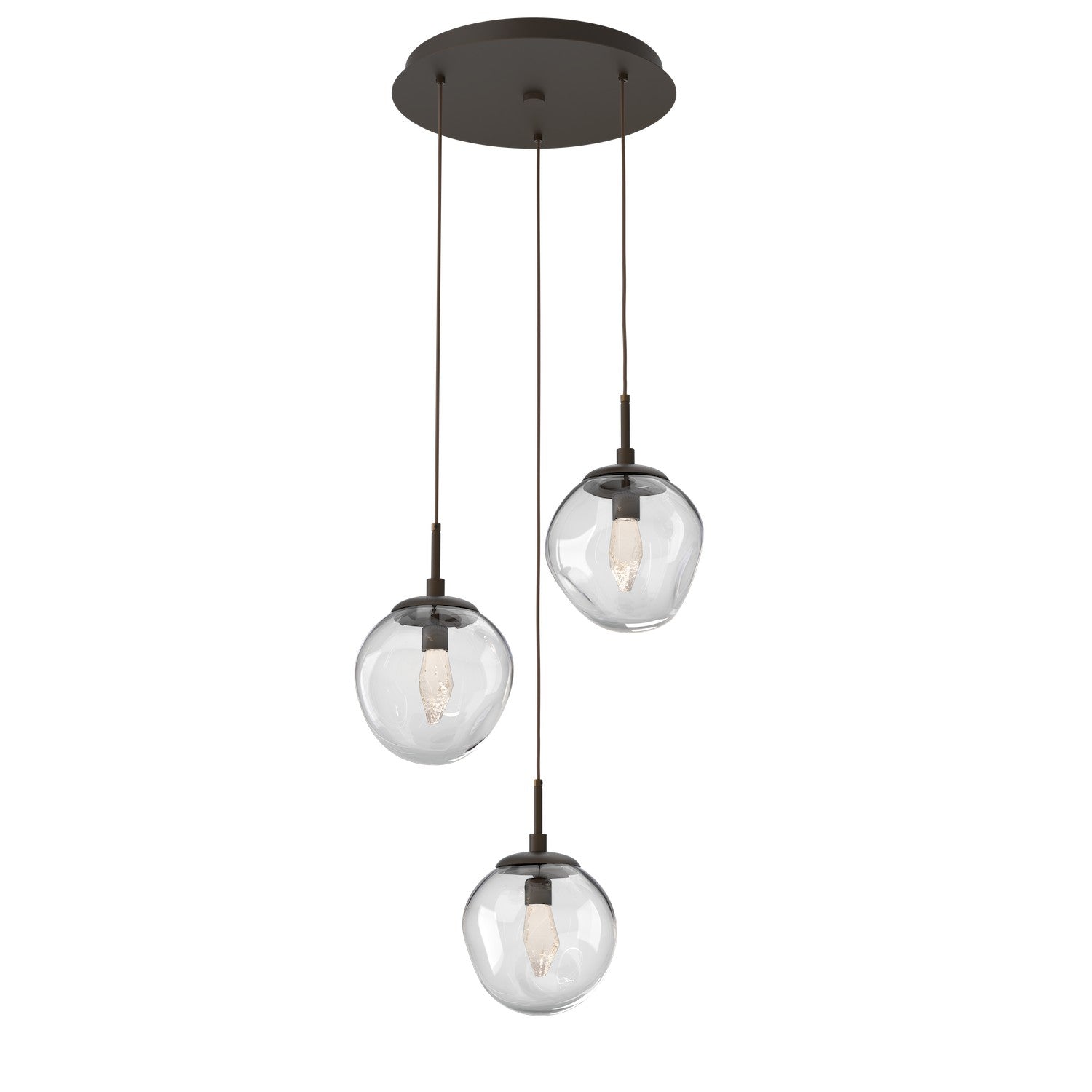Hammerton Studio - CHB0066-03-FB-GC-C01-L1 - LED Pendant - Aster - Flat Bronze