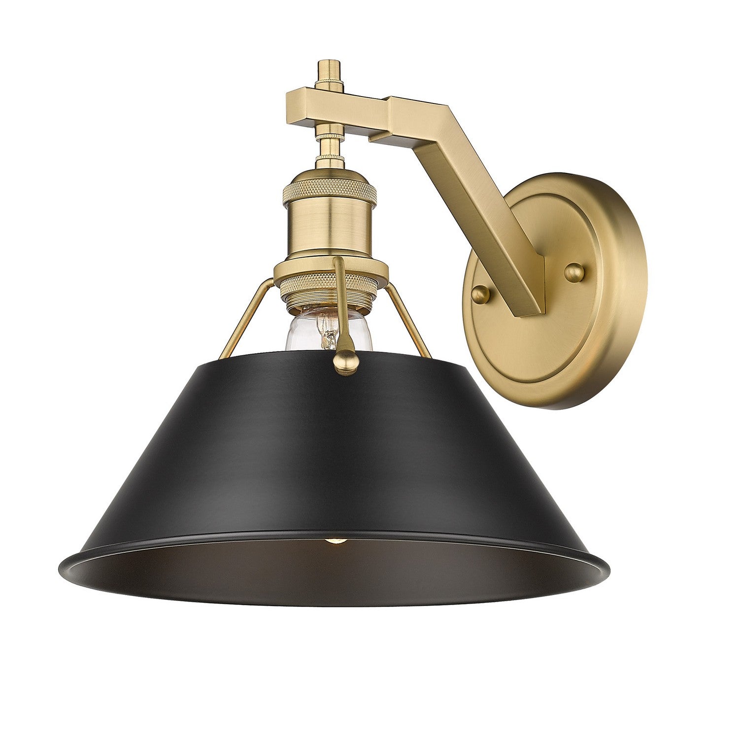 Golden - 3306-1W BCB-BLK - One Light Wall Sconce - Orwell BCB - Brushed Champagne Bronze