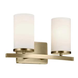 Kichler - 45496NBR - Two Light Vanity - Crosby - Natural Brass