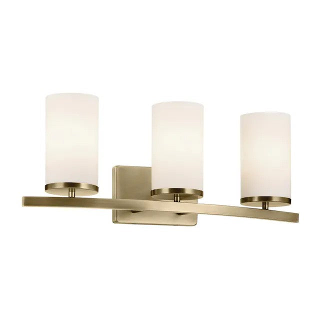 Kichler - 45497NBR - Three Light Bath - Crosby - Natural Brass