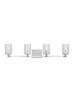 Generation Lighting - GLV1034CH - Four Light Wall / Bath - Parker - Chrome