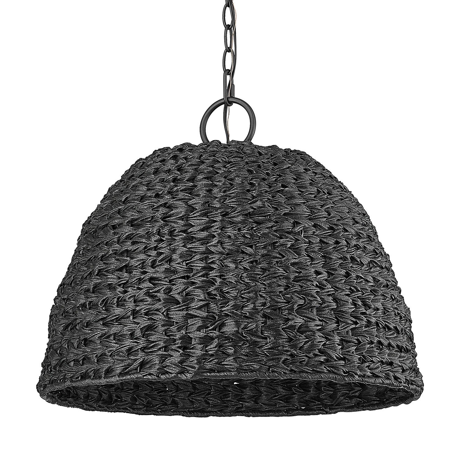 Golden - 1081-O3P NB-SBW - Three Light Outdoor Pendant - Rue NB - Natural Black