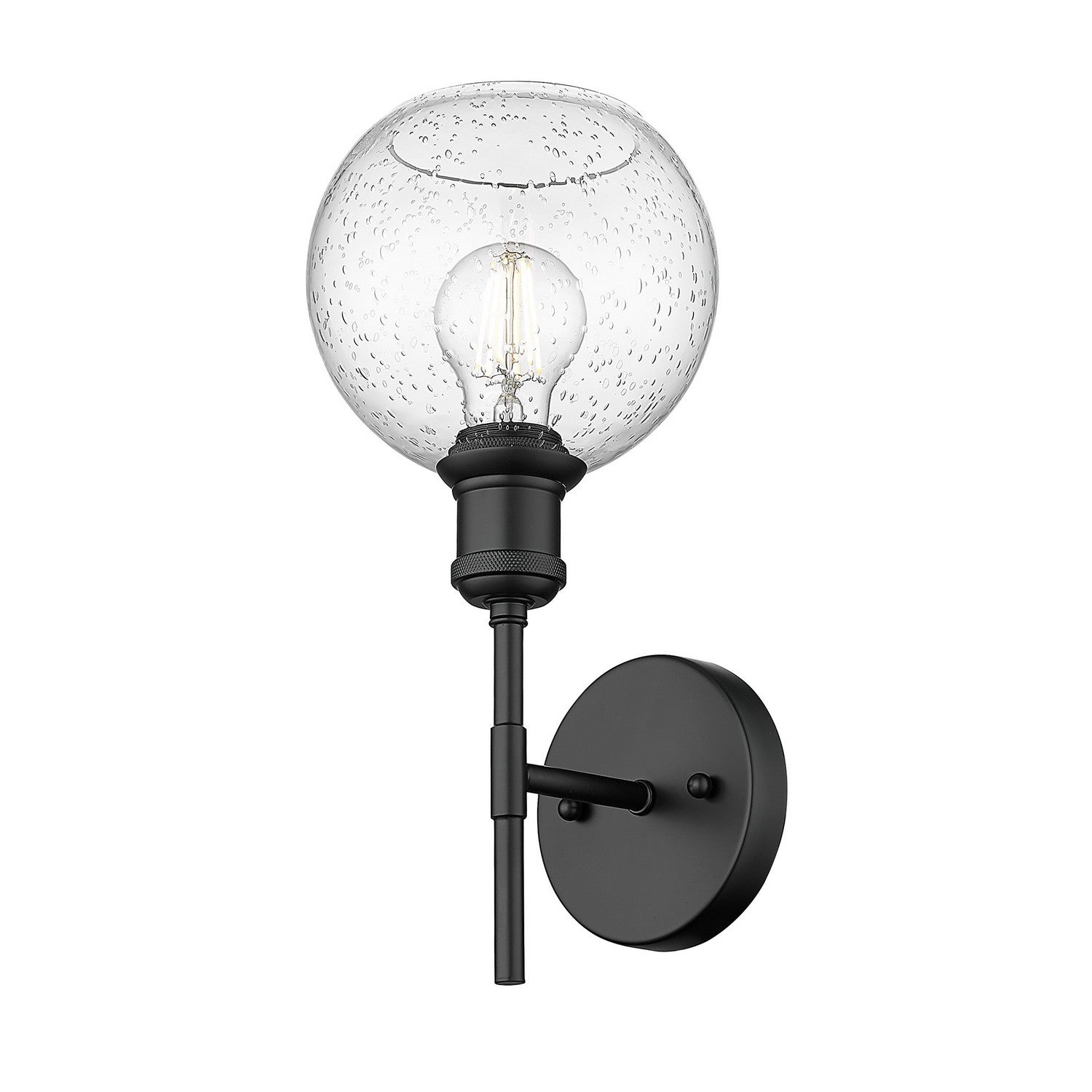 Golden - 1945-1W BLK-GLOBE-SD - One Light Wall Sconce - Axel BLK - Matte Black