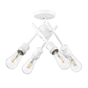 Golden - 1945-SF WHT - Four Light Semi-Flush Mount - Axel WHT - Matte White