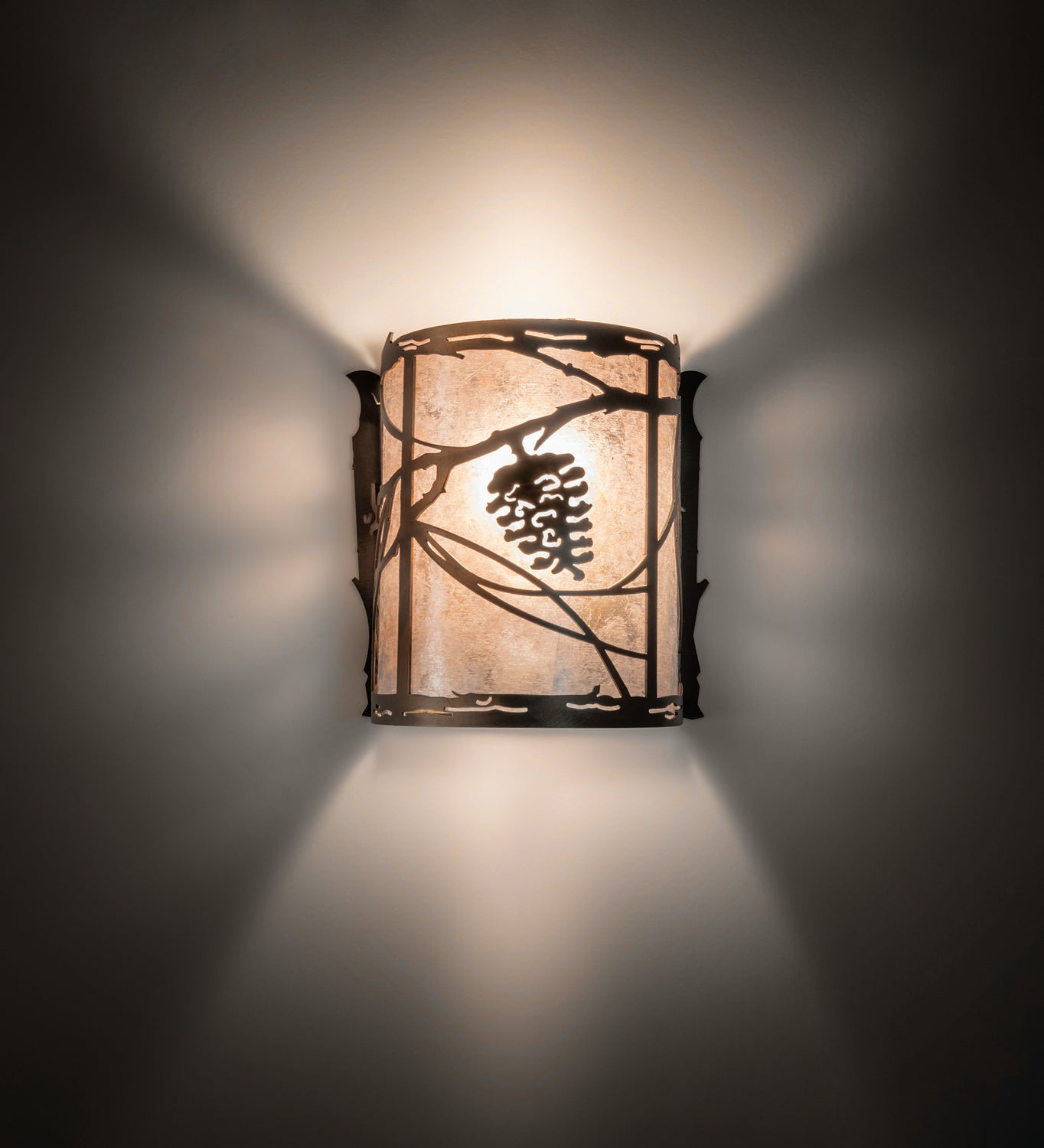 Meyda Tiffany - 82134 - One Light Wall Sconce - Whispering Pines - Antique Copper