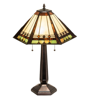 Meyda Tiffany - 82313 - Two Light Table Lamp - Albuquerque - Mahogany Bronze