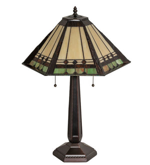 Meyda Tiffany - 82313 - Two Light Table Lamp - Albuquerque - Mahogany Bronze