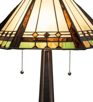 Meyda Tiffany - 82313 - Two Light Table Lamp - Albuquerque - Mahogany Bronze