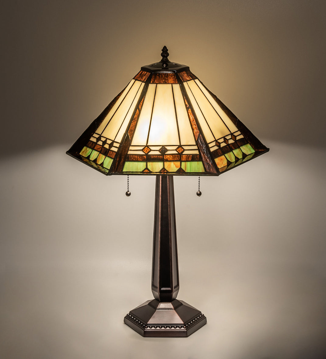 Meyda Tiffany - 82313 - Two Light Table Lamp - Albuquerque - Mahogany Bronze