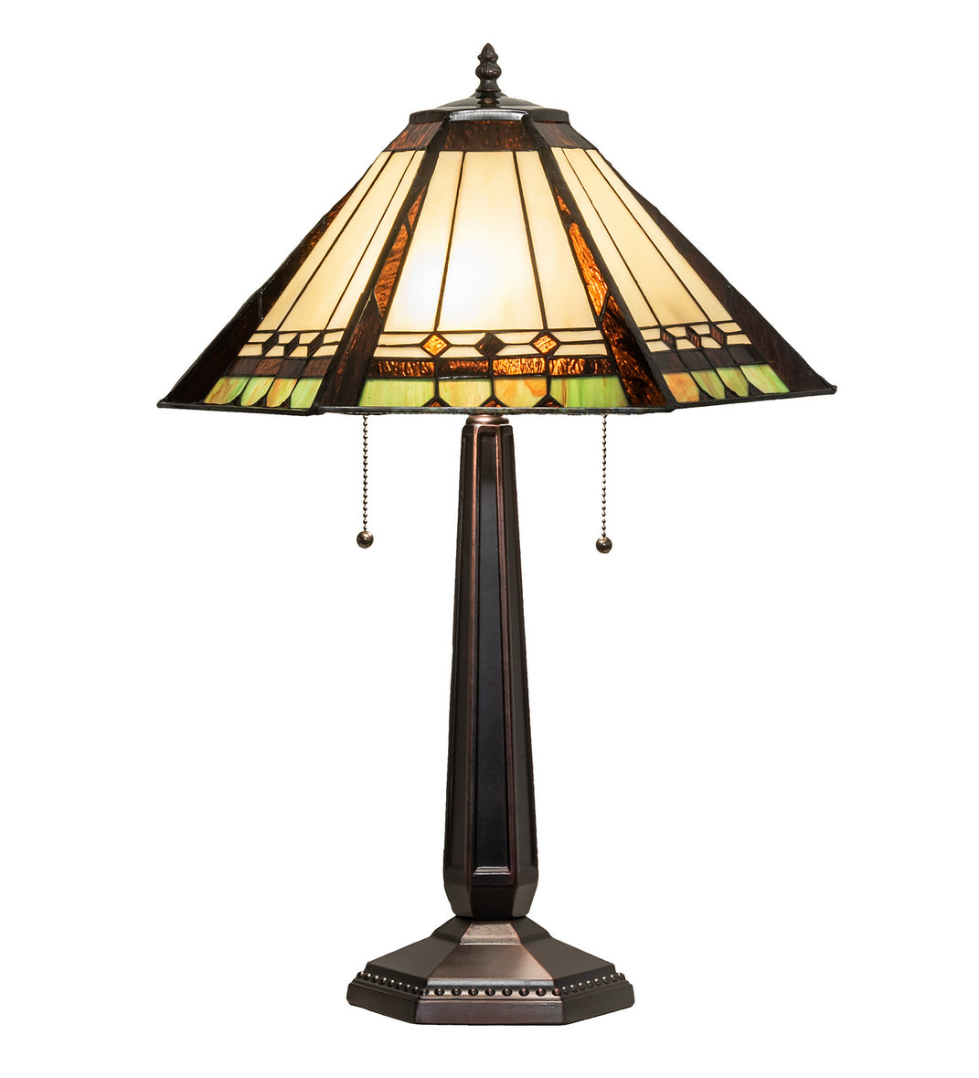 Meyda Tiffany - 82313 - Two Light Table Lamp - Albuquerque - Mahogany Bronze