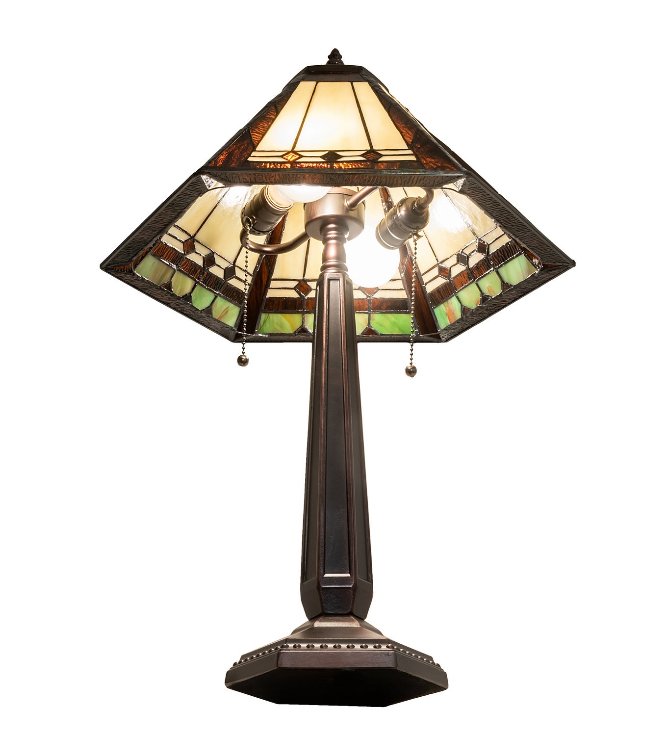 Meyda Tiffany - 82313 - Two Light Table Lamp - Albuquerque - Mahogany Bronze