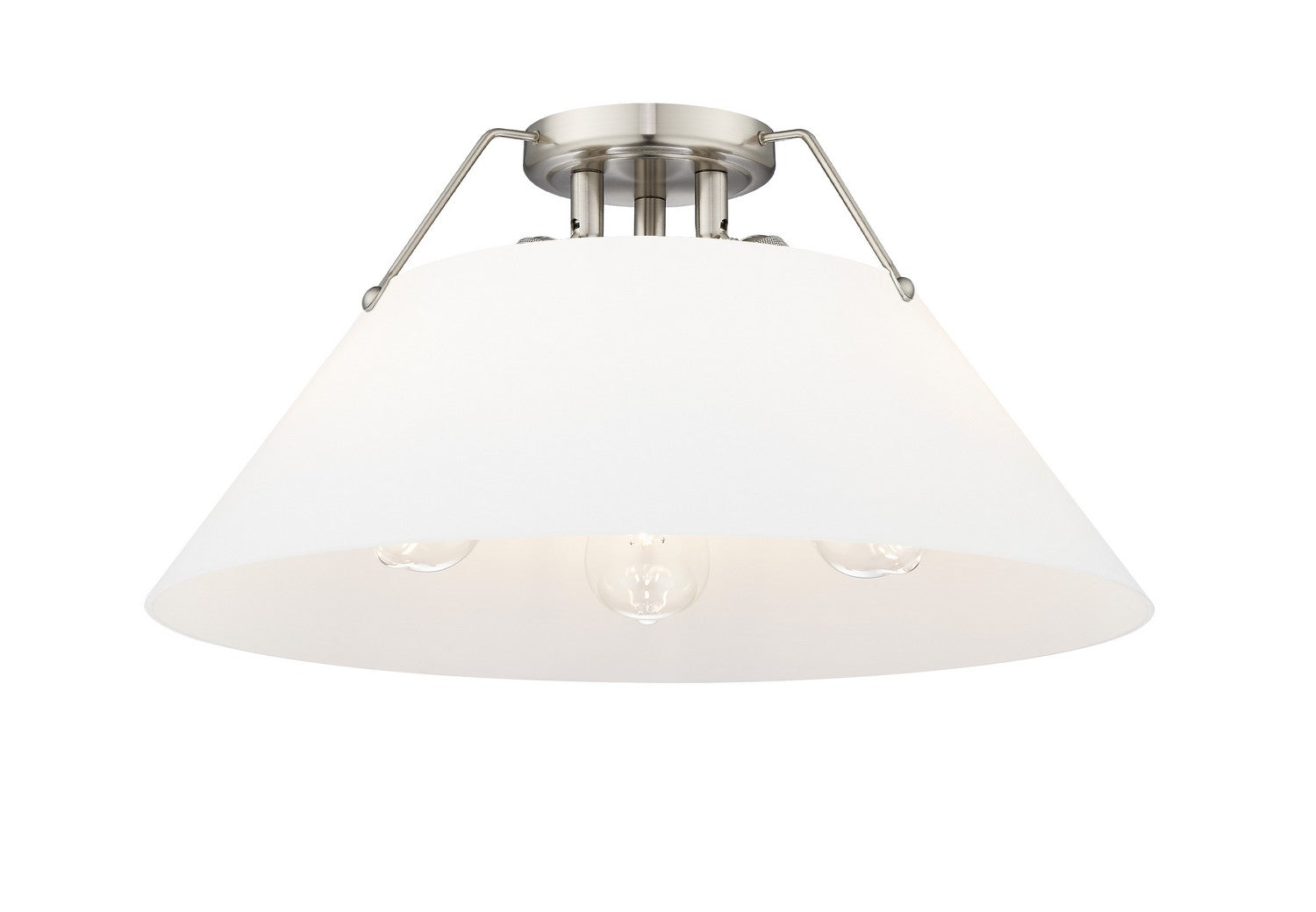 Golden - 3306-3FM PW-OP - Three Light Flush Mount - Orwell PW - Pewter