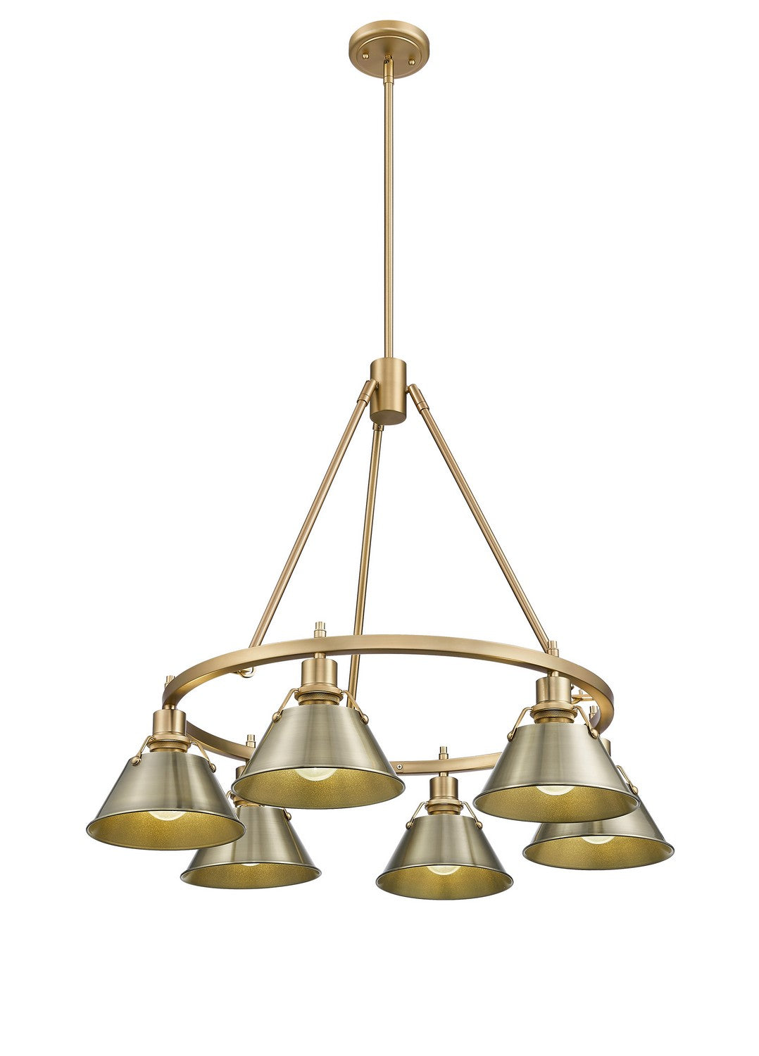 Golden - 3306-6 BCB-AB - Six Light Chandelier - Orwell BCB - Brushed Champagne Bronze