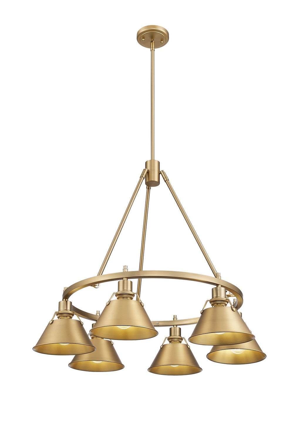 Golden - 3306-6 BCB-BCB - Six Light Chandelier - Orwell BCB - Brushed Champagne Bronze