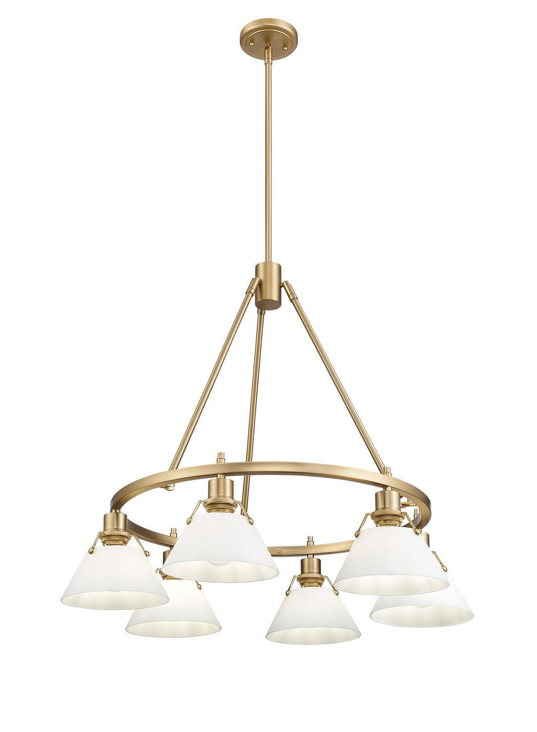 Golden - 3306-6 BCB-OP - Six Light Chandelier - Orwell BCB - Brushed Champagne Bronze