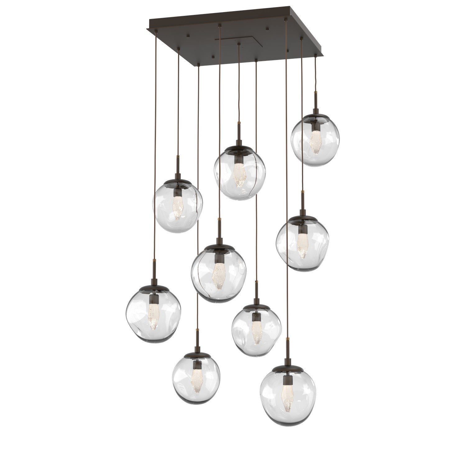 Hammerton Studio - CHB0066-09-FB-GC-C01-L3 - LED Pendant - Aster - Flat Bronze