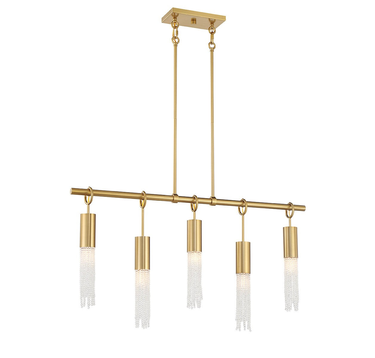 Savoy House - 1-1365-5-322 - Five Light Linear Chandelier - Chelsea - Warm Brass