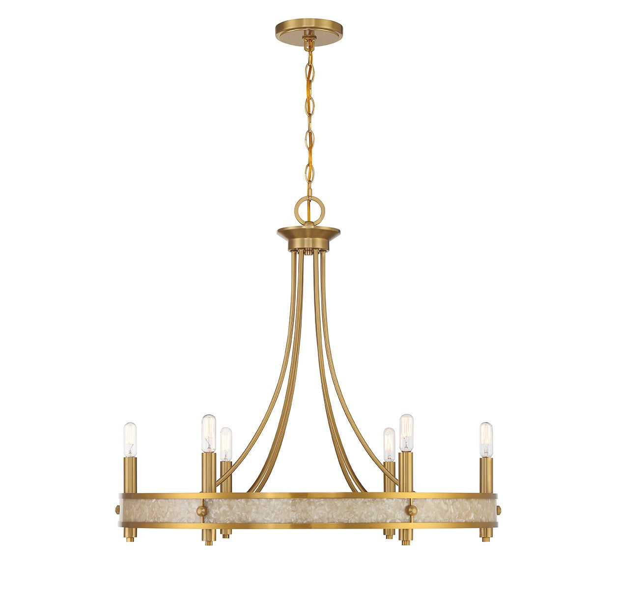 Savoy House - 1-2053-6-322 - Six Light Chandelier - Camden - Warm Brass