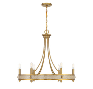 Savoy House - 1-2053-6-322 - Six Light Chandelier - Camden - Warm Brass