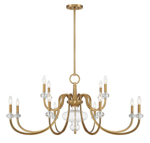 Savoy House - 1-5803-12-322 - 12 Light Chandelier - Bergdorf - Warm Brass