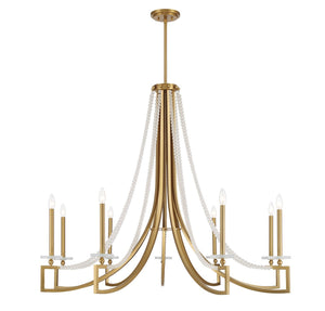 Savoy House - 1-8805-9-322 - Nine Light Chandelier - Helen - Warm Brass