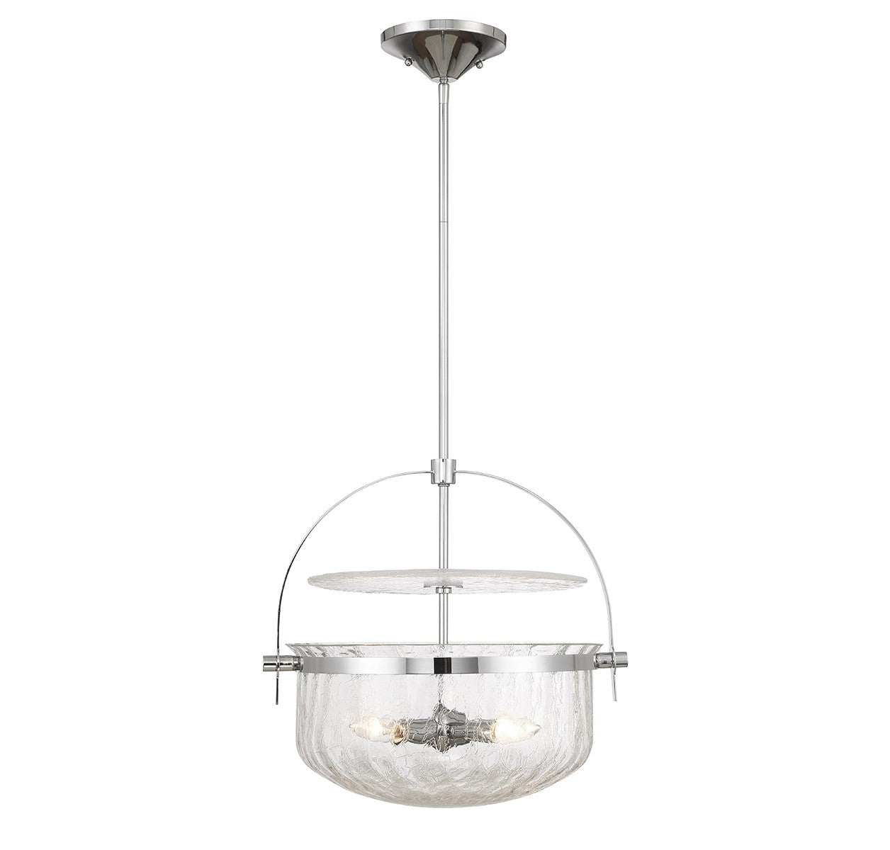 Savoy House - 6-4723-4-11 - Four Light Convertible Semi-Flush/Pendant - Denmar - Polished Chrome