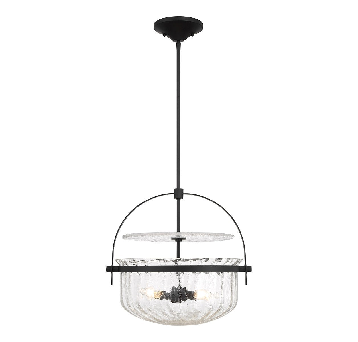 Savoy House - 6-4723-4-89 - Four Light Convertible Semi-Flush/Pendant - Denmar - Matte Black