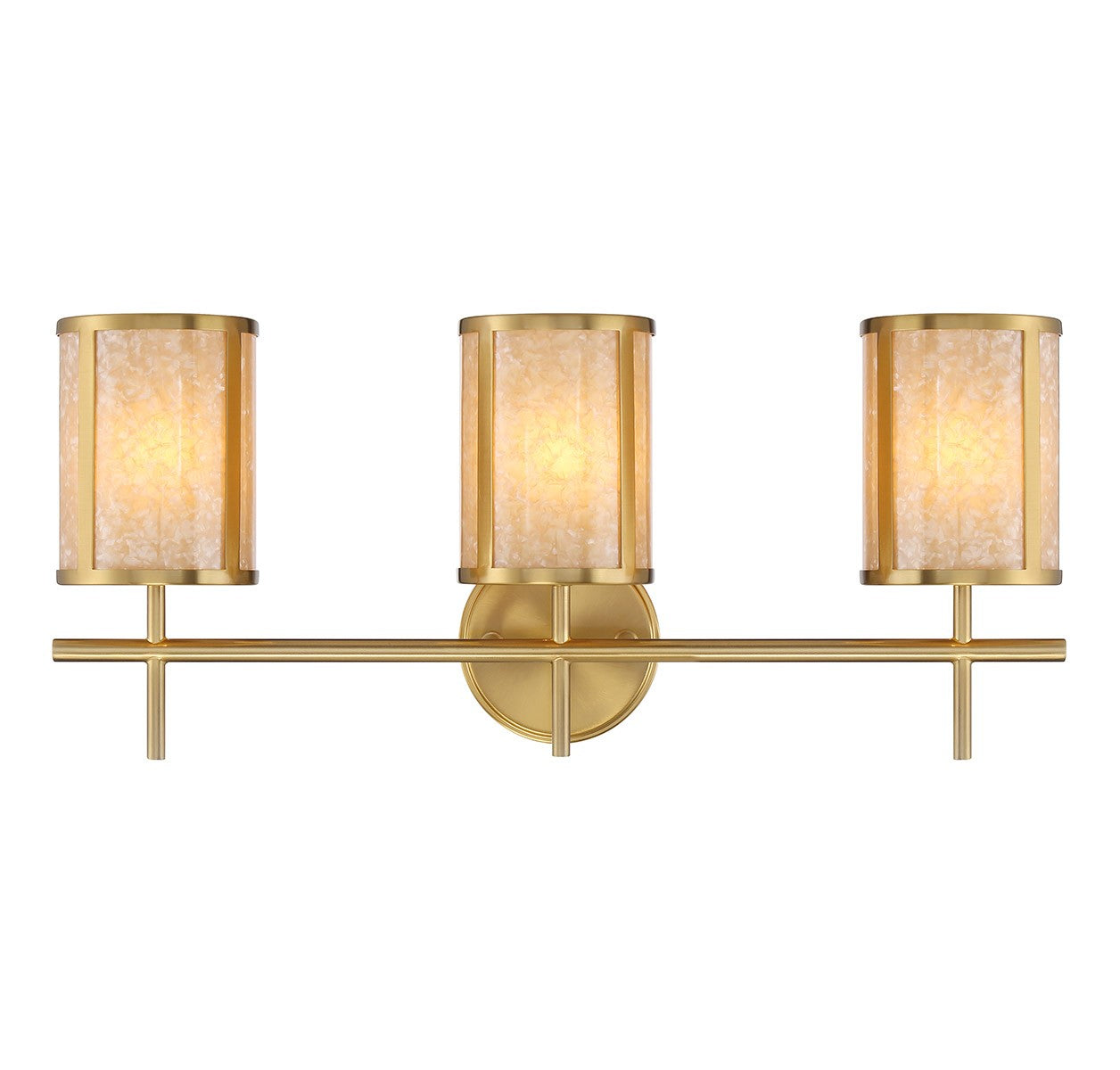 Savoy House - 8-2055-3-322 - Three Light Bathroom Vanity - Camden - Warm Brass