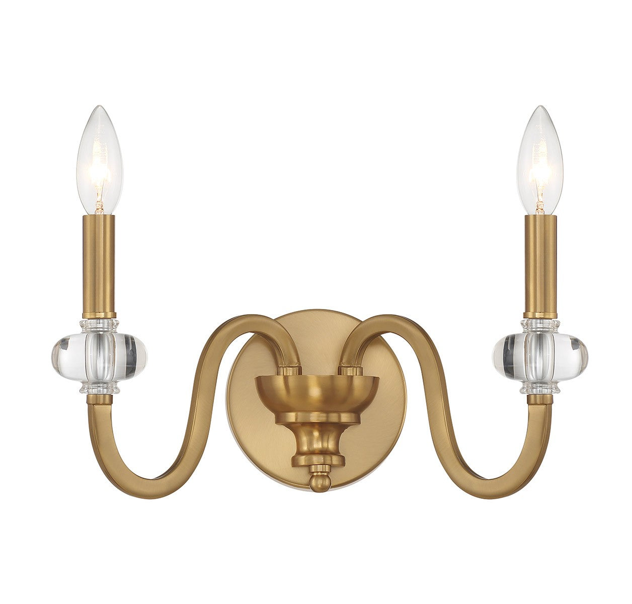 Savoy House - 9-5800-2-322 - Two Light Wall Sconce - Bergdorf - Warm Brass