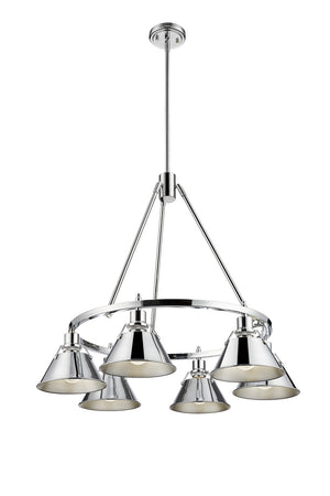 Golden - 3306-6 CH-CH - Six Light Chandelier - Orwell CH - Chrome