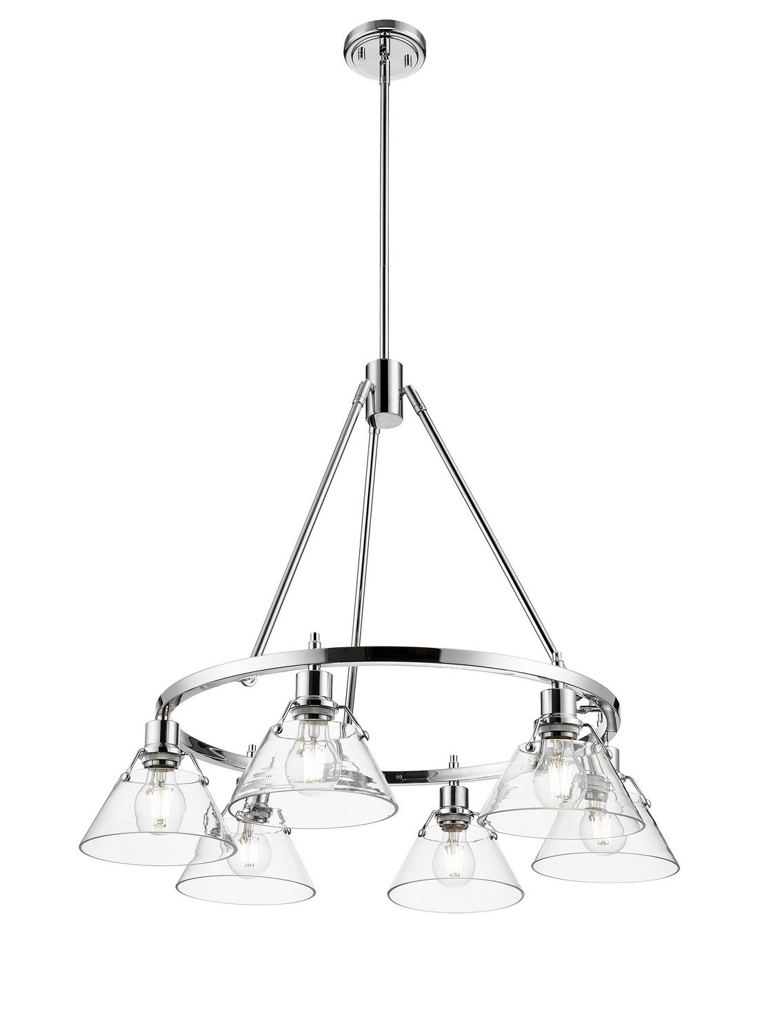 Golden - 3306-6 CH-CLR - Six Light Chandelier - Orwell CH - Chrome