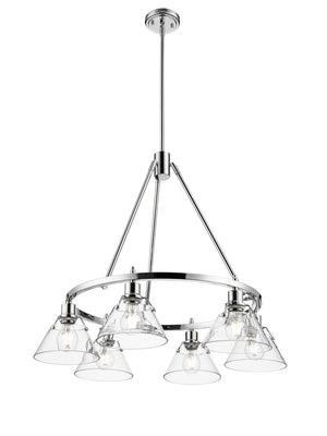 Golden - 3306-6 CH-CLR - Six Light Chandelier - Orwell CH - Chrome