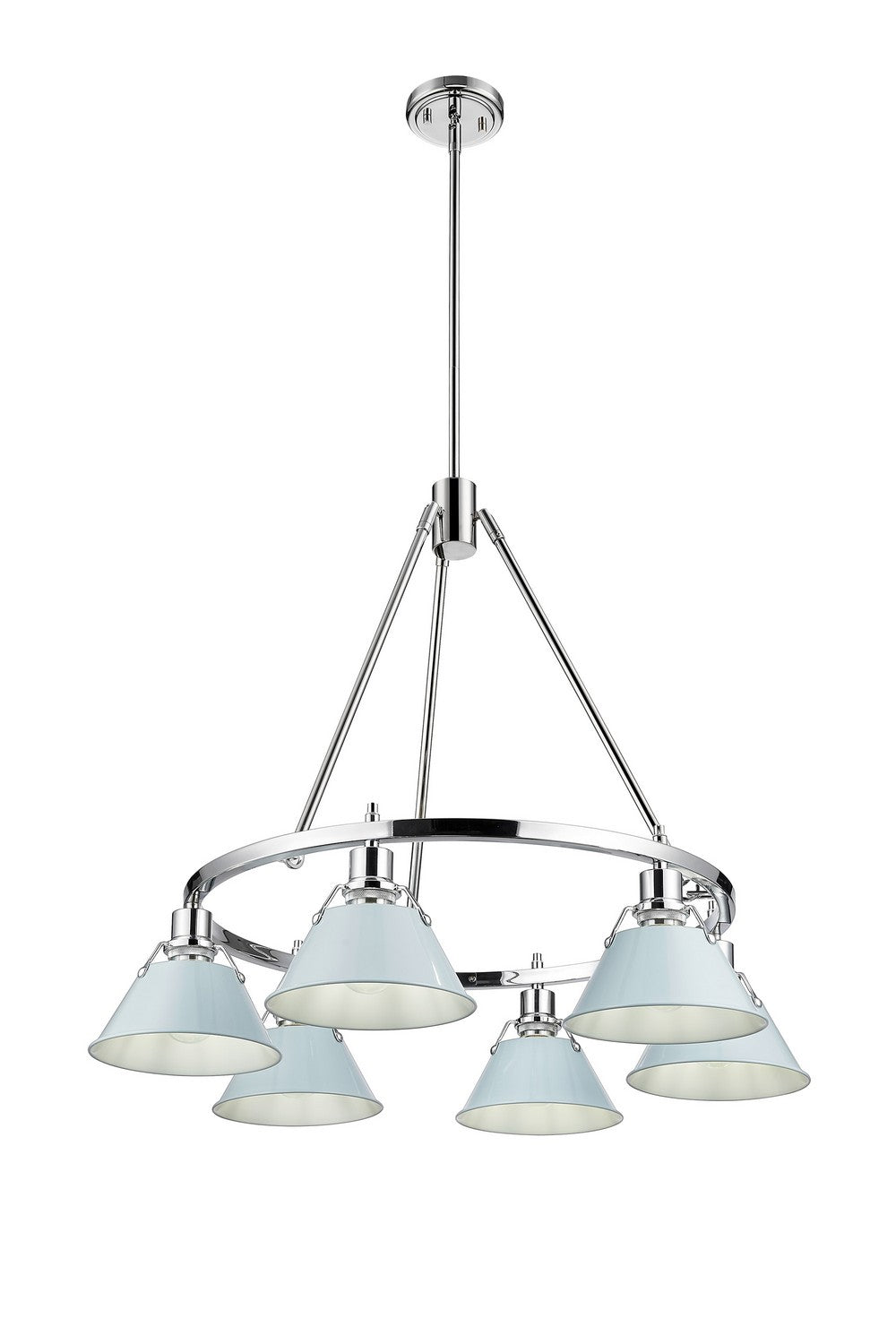 Golden - 3306-6 CH-DB - Six Light Chandelier - Orwell CH - Chrome