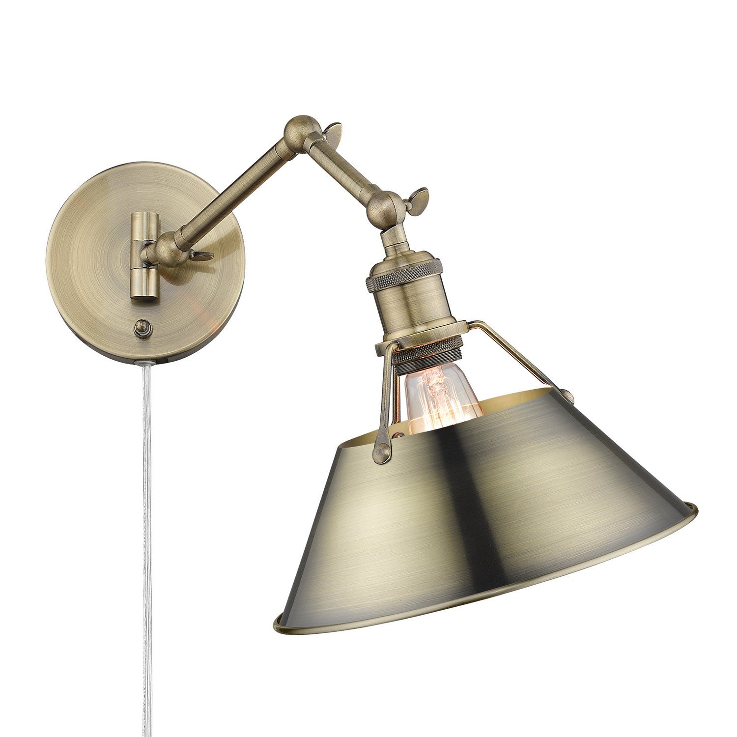 Golden - 3306-A1W AB-AB - One Light Wall Sconce - Orwell AB - Aged Brass