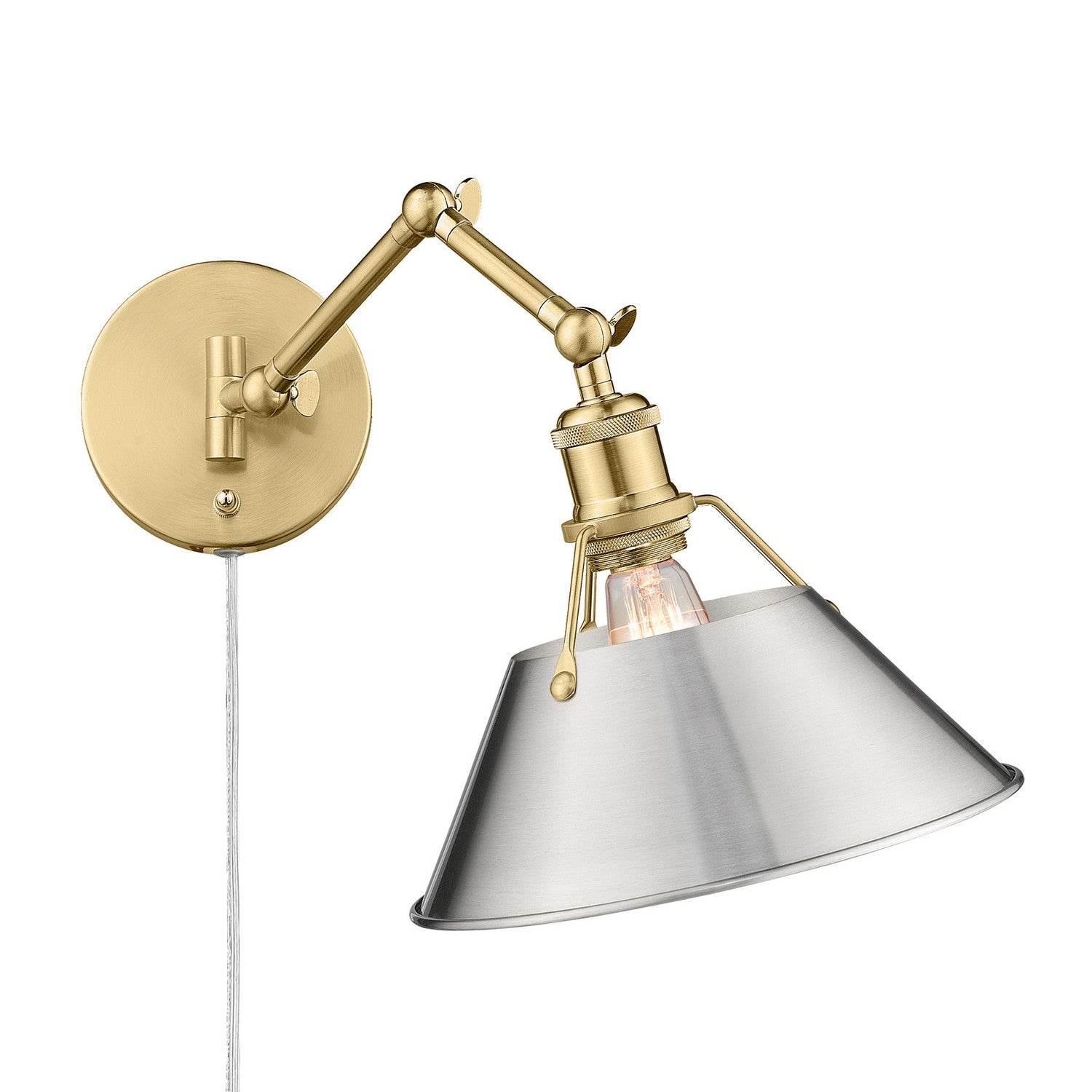 Golden - 3306-A1W BCB-PW - One Light Wall Sconce - Orwell BCB - Brushed Champagne Bronze