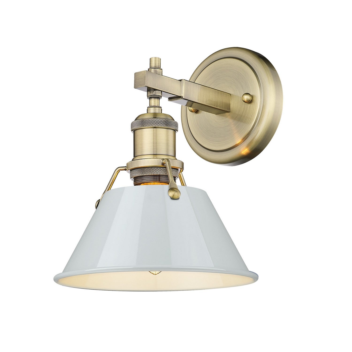 Golden - 3306-BA1 AB-DB - One Light Bath Vanity - Orwell AB - Aged Brass