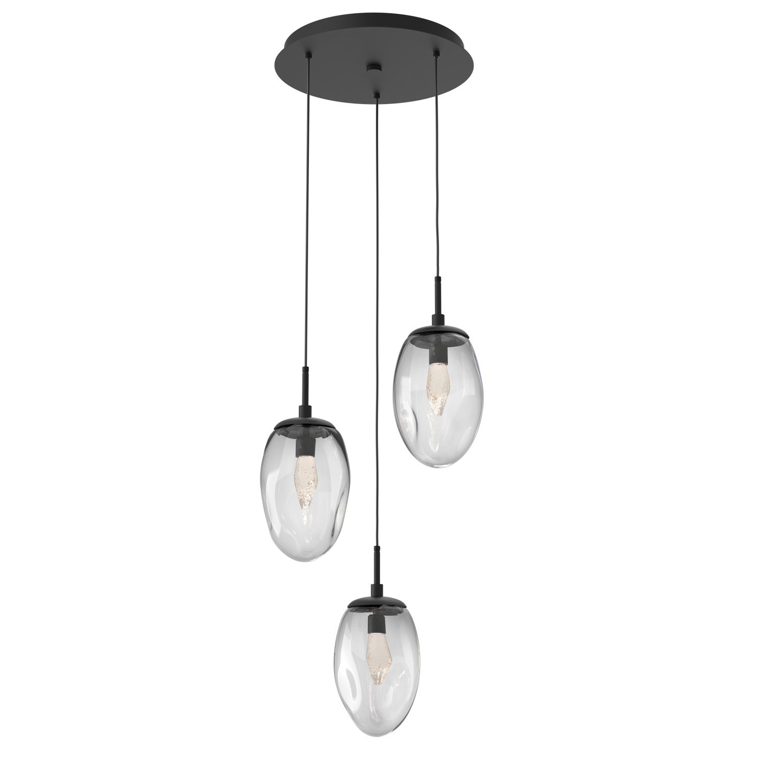 Hammerton Studio - CHB0067-03-MB-GC-C01-L3 - LED Pendant - Meteo - Matte Black