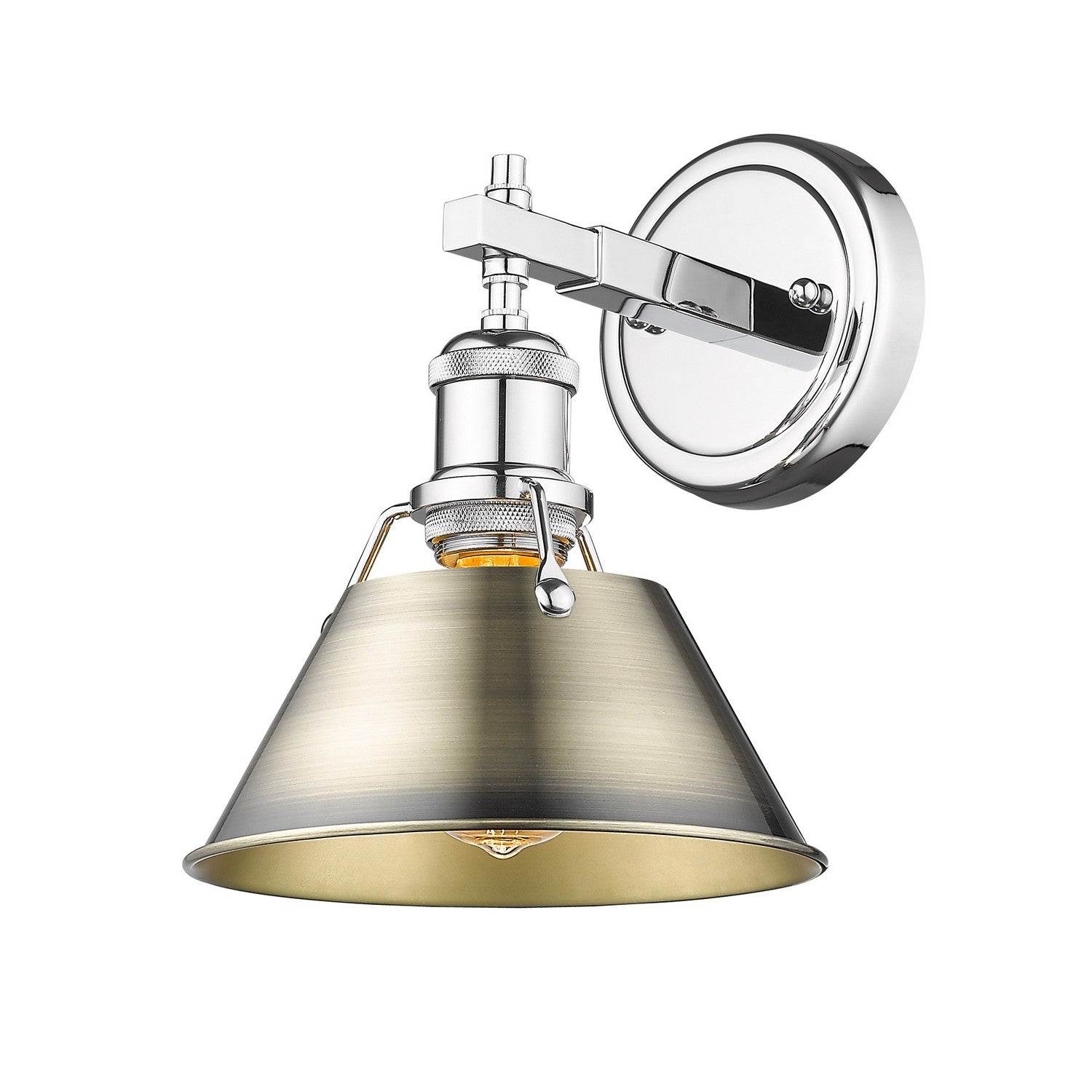 Golden - 3306-BA1 CH-AB - One Light Bath Vanity - Orwell CH - Chrome