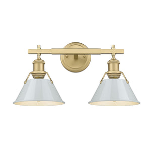 Golden - 3306-BA2 BCB-DB - Two Light Bath Vanity - Orwell BCB - Brushed Champagne Bronze