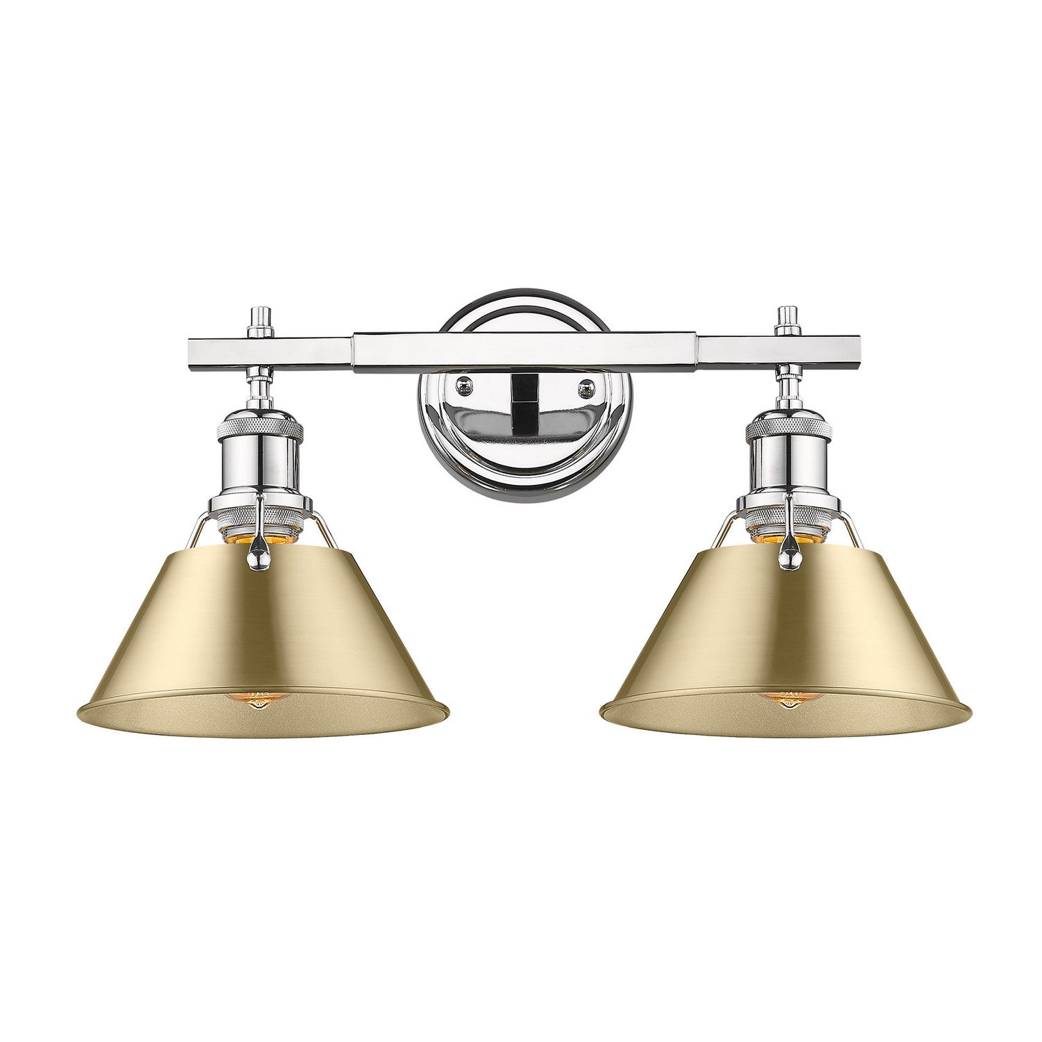 Golden - 3306-BA2 CH-BCB - Two Light Bath Vanity - Orwell CH - Chrome