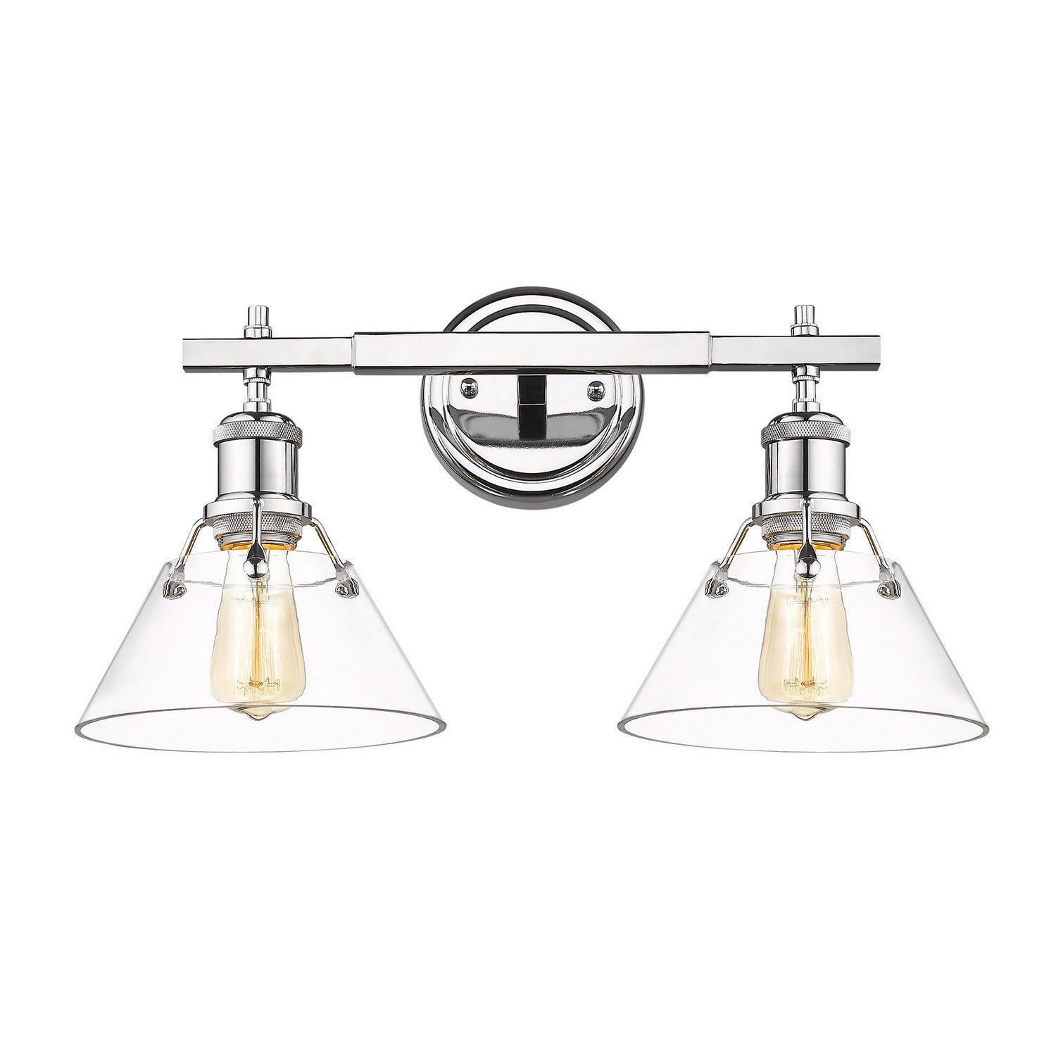 Golden - 3306-BA2 CH-CLR - Two Light Bath Vanity - Orwell CH - Chrome